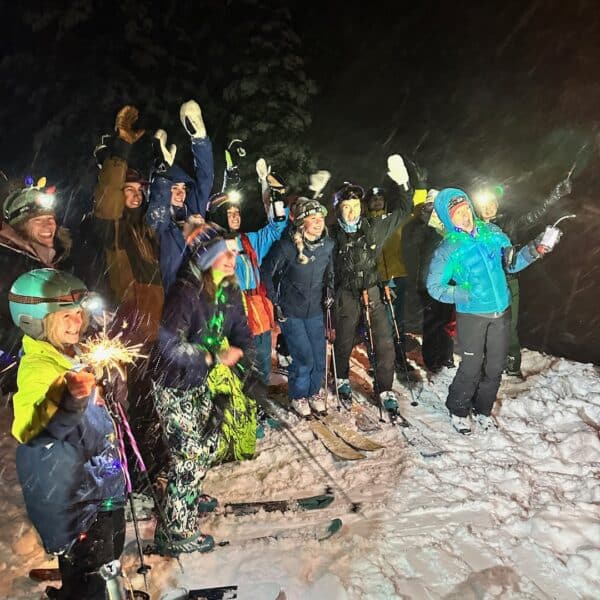 Group celebration picture on New Years Eve, Summit Park Utah