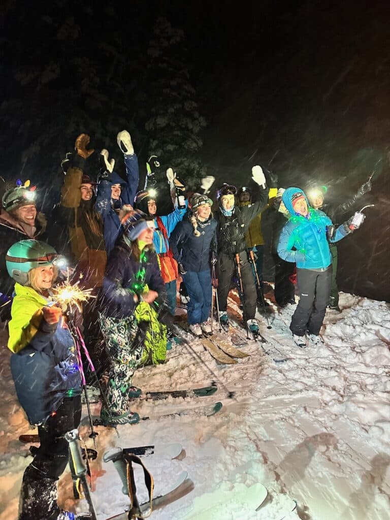 Group celebration picture on New Years Eve, Summit Park Utah